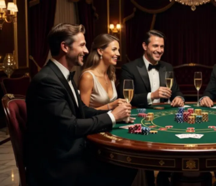 Goście VIP podczas eleganckiego wieczoru kasynowego
